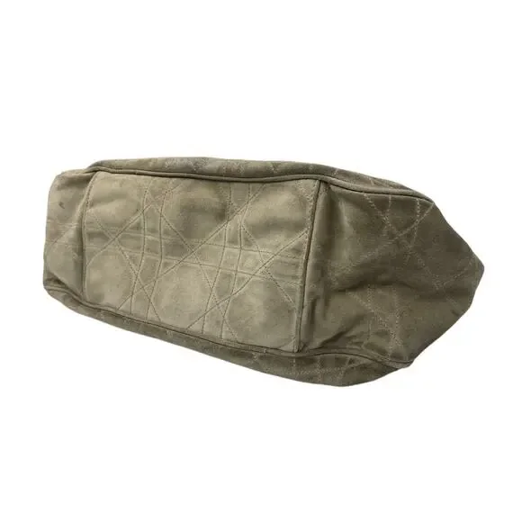 Christian Dior Cannage D Charm Gray Drawstring Shoulder Bucket Bag Handbag OS - Picture 6 of 16